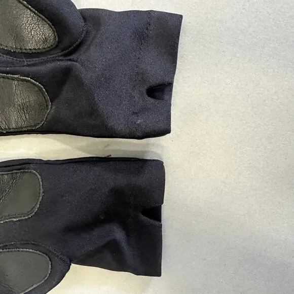Vintage 80s Isotoner black nylon‎ Stretchy driving liner gloves one size - Picture 9 of 11
